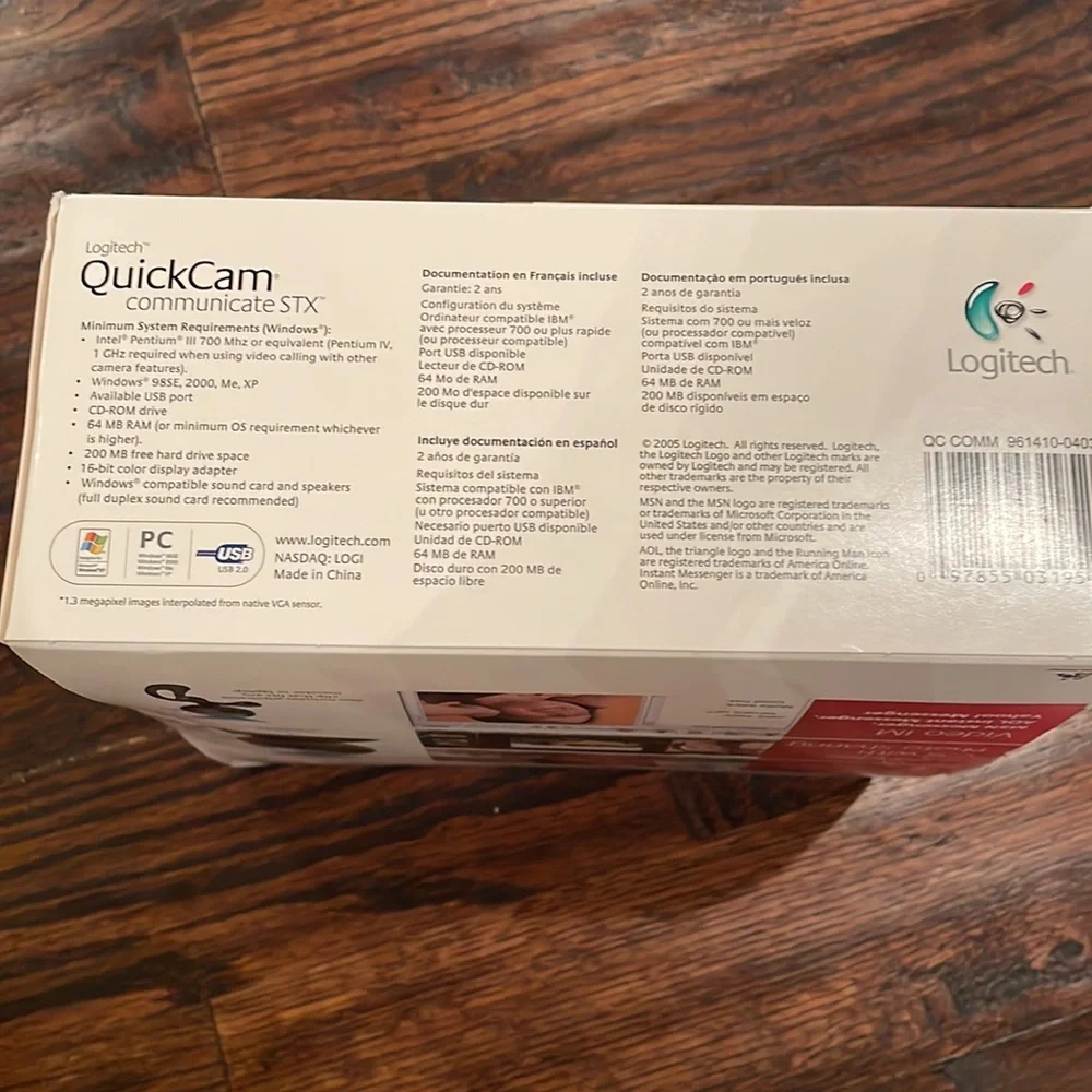 NEW Open Box Logitech QuickCam Communicate STX Desktop Laptop Webcam Cam Camera